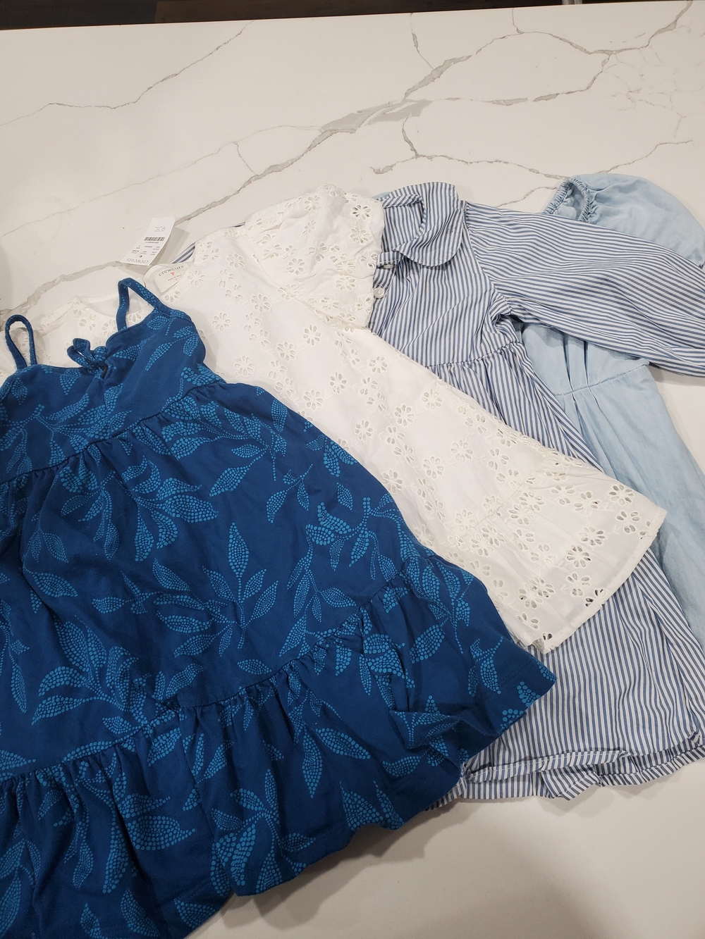 4 Crewcuts Girls Dresses And One Leotard And Skirt Set